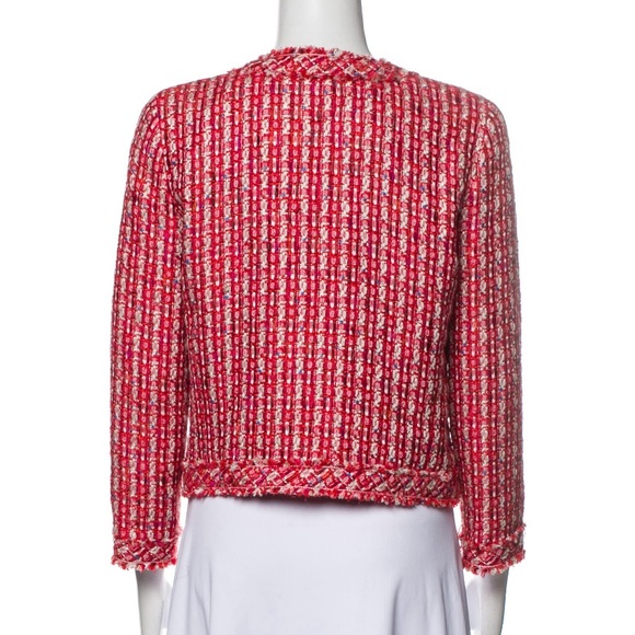 Vintage Carolina Herrera tweed jacked size 4 - Picture 3 of 9